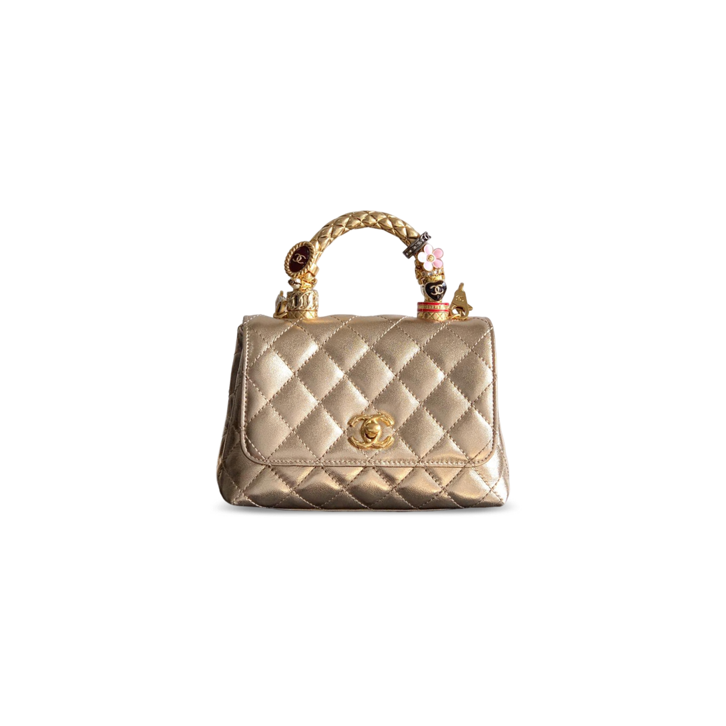 CHANEL 25K MINI TOP HANDLE FLAP BAG AS2215 (19*13*9cm)